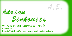adrian sinkovits business card